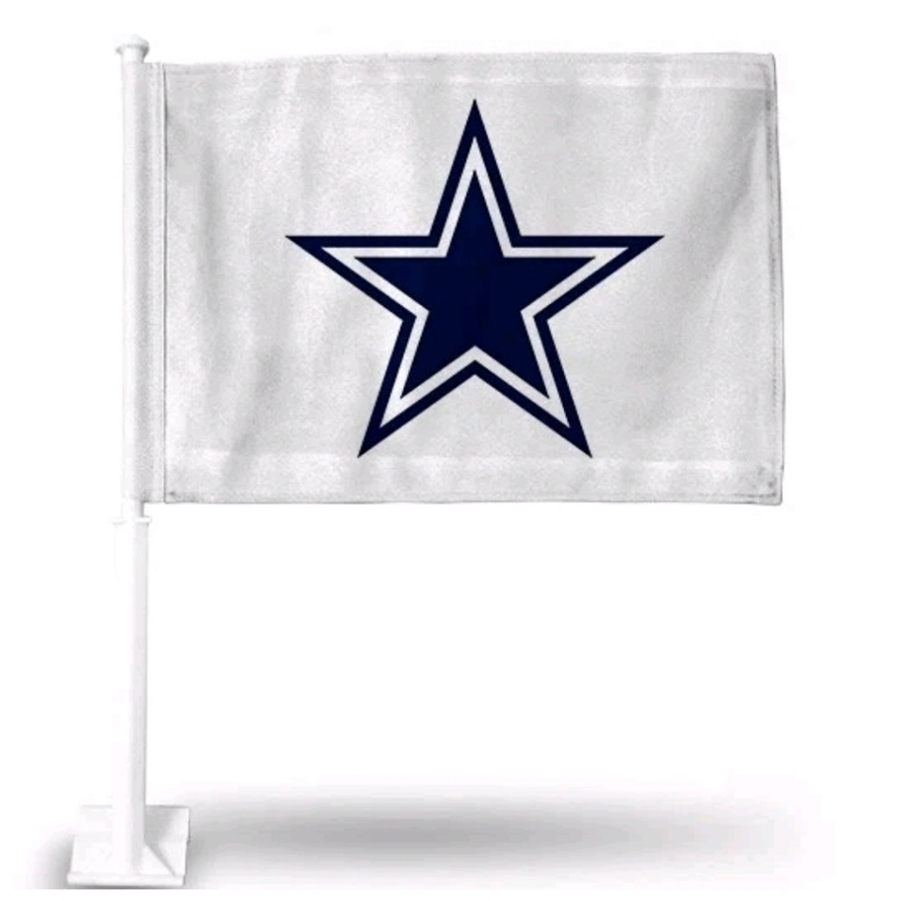 Navy Star Car Flag on White Background.  2